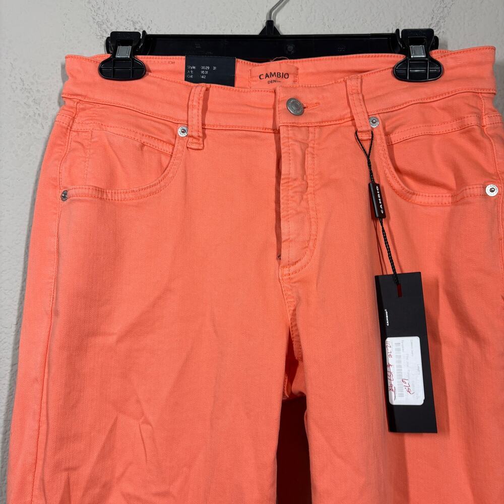 Cambio Denim Womens 40/10 US Pina Jeans Orange Cotton Blend Mid Rise Pockets - Picture 3 of 8